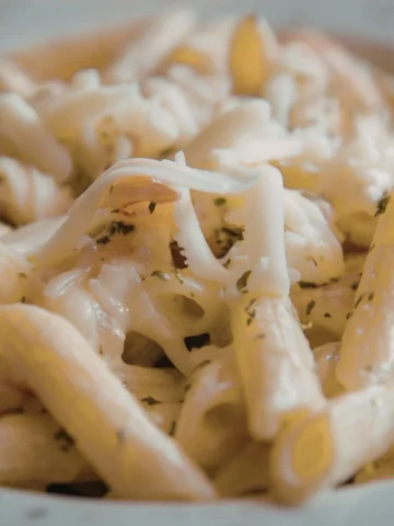 Macarrão com Creme de Batatas
